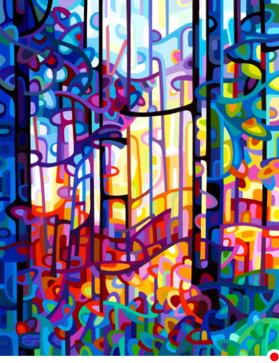 original abstract landscape summer forest sunlight
