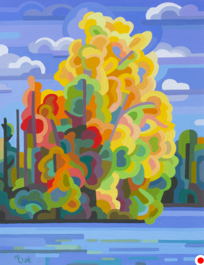 original abstract landscape painting study 