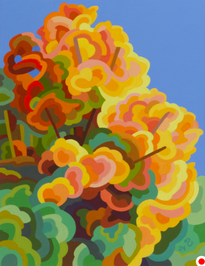 original abstract landscape painting study 