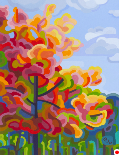 original abstract landscape painting study 